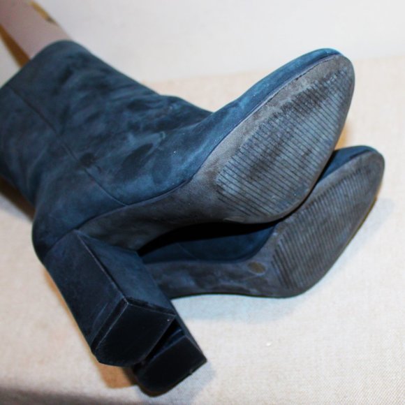 LADIES LUCKY BRAND TALL ANKLE BOOTS - 6 1/2 - BLACK LEATHER - Picture 5 of 9